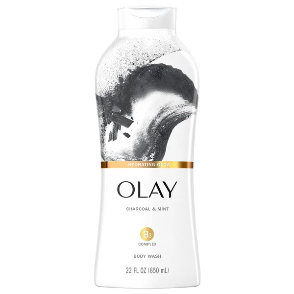 Olay Body Wash, Charcoal & Mint, Hydrating Glow