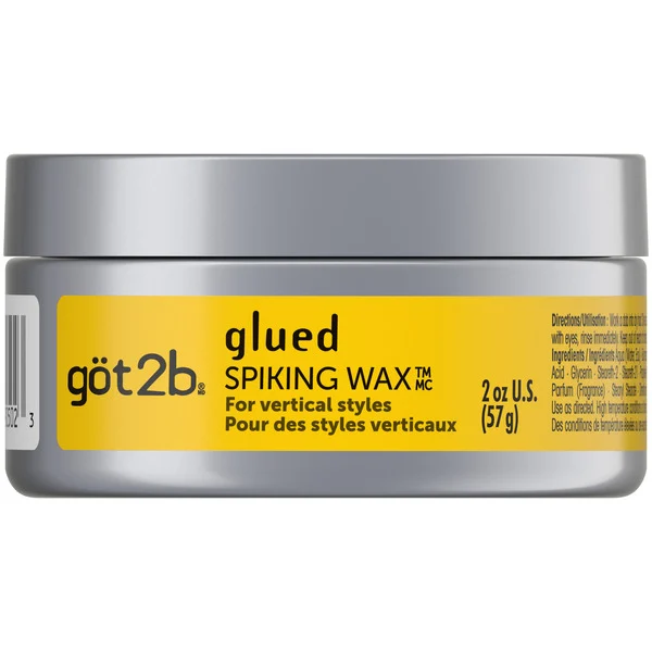 Schwarzkopf göt2b Glued Spiking Hair Wax, High Shine and Fierce Hold, Pomade for Men and Women, 2 oz