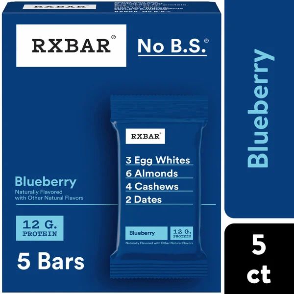 RXBAR Blueberry Protein Bars, Protein Snack
