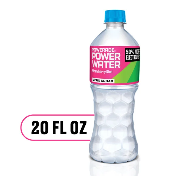 POWERADE Power Water Zero Sugar Strawberry Kiwi Flavored Electrolyte Water Bottle