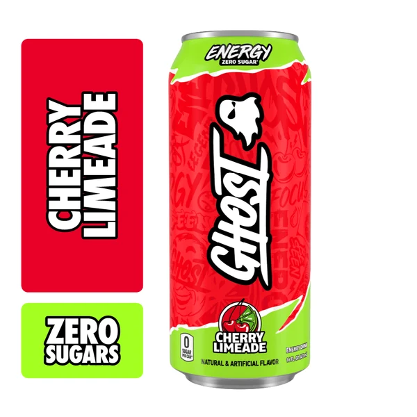 GHOST Zero Sugar Energy Drink, Cherry Limeade