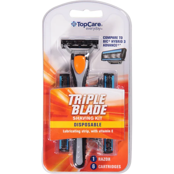 TopCare Shaving Kit, Triple Blade, Disposable