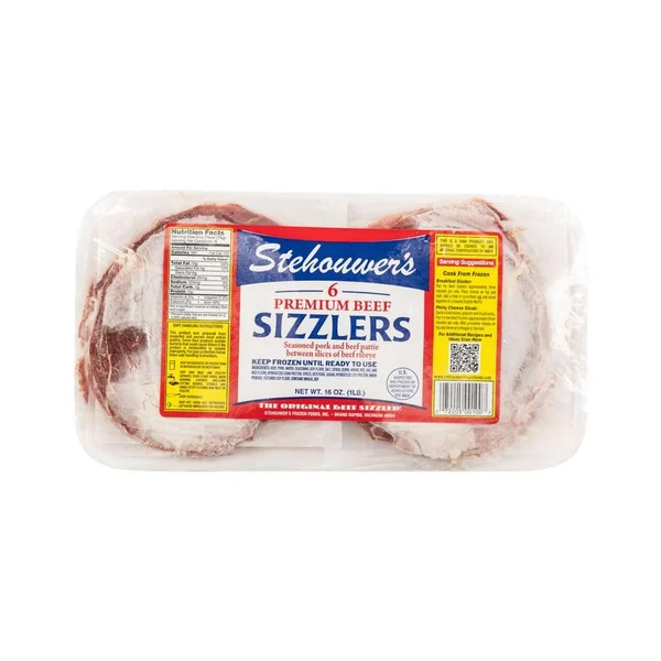 Stehouwer's Seasoned Pork and Beef Pattie Between Slices of Beef Ribeye