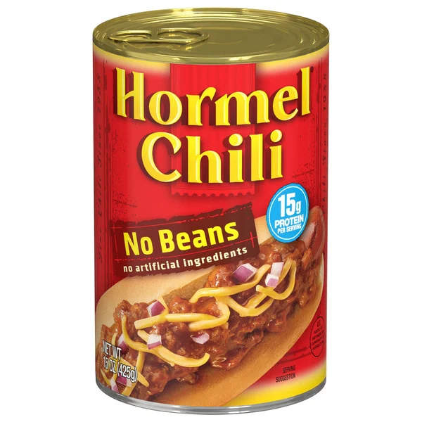 Hormel Chili, No Beans, No Artificial Ingredients, 15 oz Can (12 Pack)