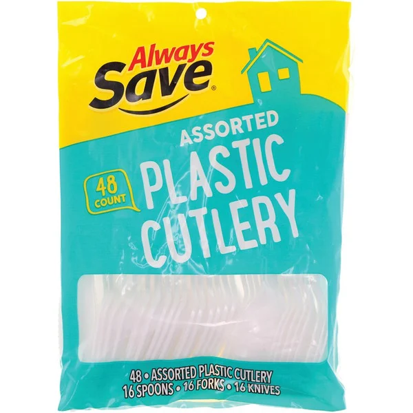 Always Save ASSORTED PLASTIC CUTLERY BAG 48CT