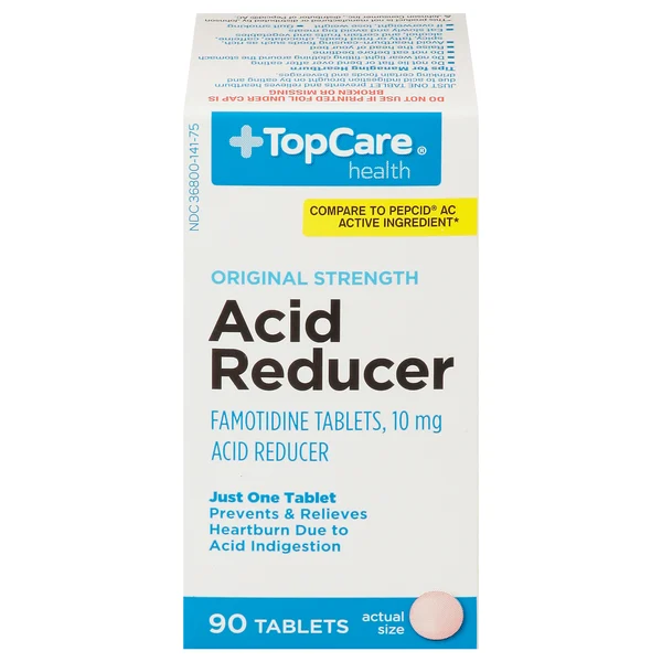 TopCare Acid Reducer, Original Strength, 10 mg, Tablets