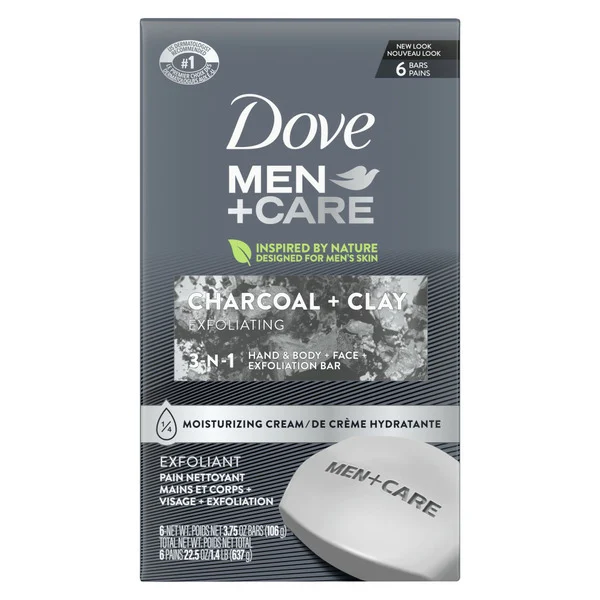 Dove Men+Care Body And Face Bar Charcoal + Clay