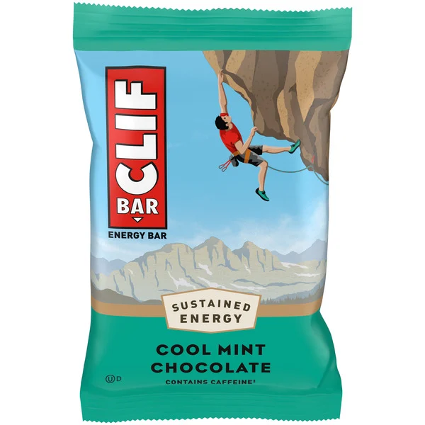 CLIF BAR Cool Mint Chocolate With Caffeine Energy Bar