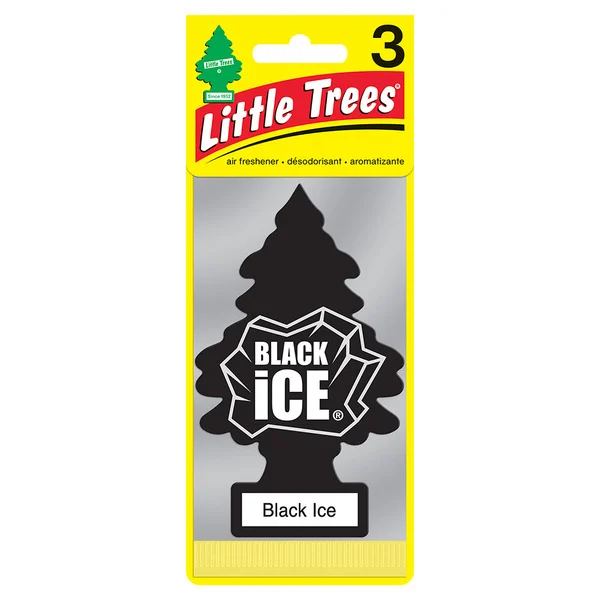 Little Trees Car Air Freshener, Hanging Tree, Black Ice