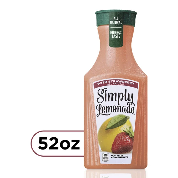 Simply Lemonade with Strawberry Bottle