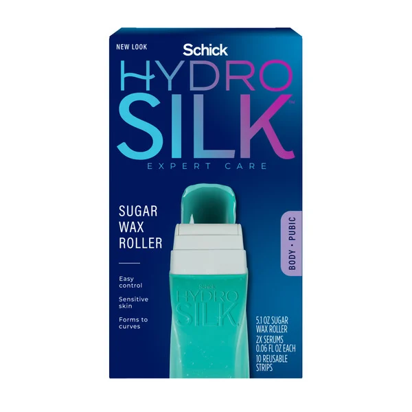 Schick Sugar Wax Roller for Body & Pubic Removal, Body Wax Kit