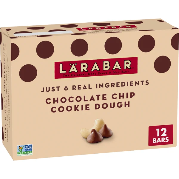 LÄRABAR Chocolate Chip Cookie Dough Vegan Fruit and Nut Bars
