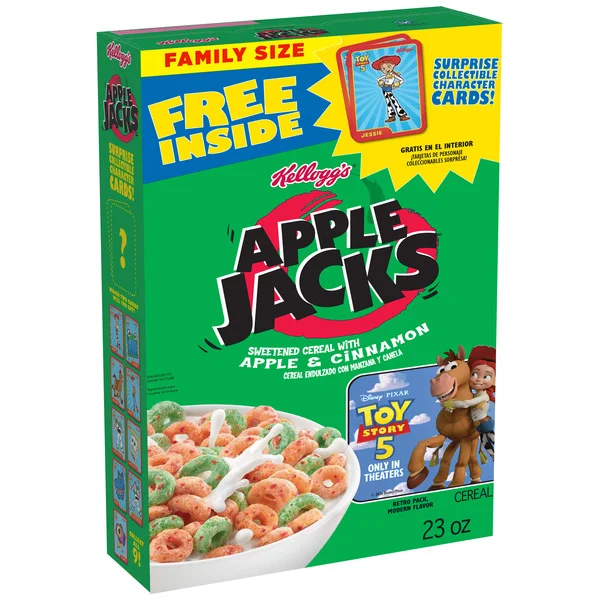 Kellogg's Apple Jacks Breakfast CerealKids SnacksFamily BreakfastGiant SizeOriginal23oz Box (1 Box)
