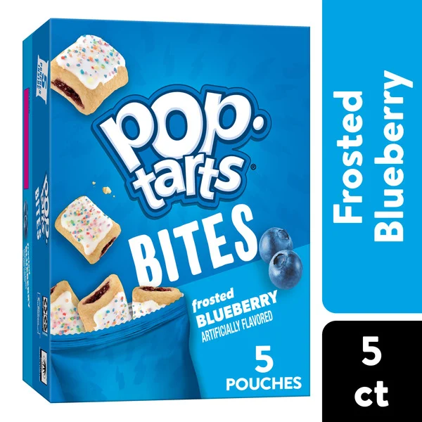 Pop-Tarts Baked Pastry Bites Frosted Blueberry, Kids Snacks, 7 oz, 5 Count