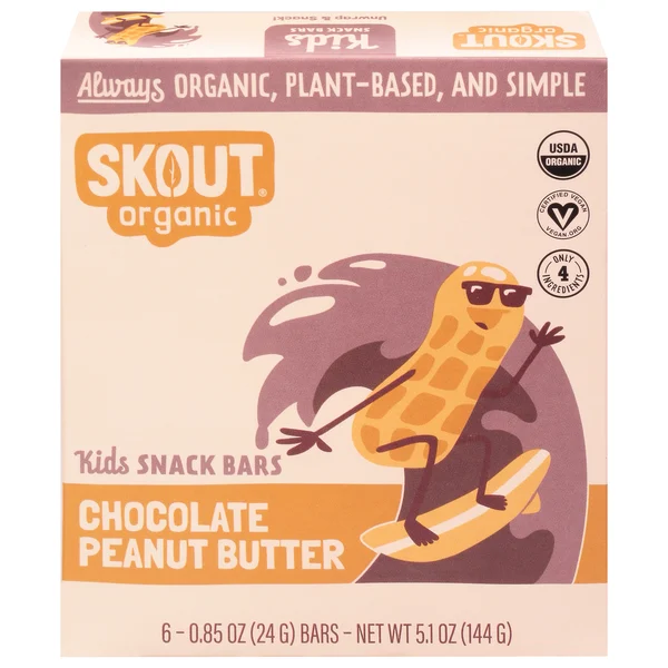 Skout Organic Snack Bars, Chocolate Peanut Butter, Kids
