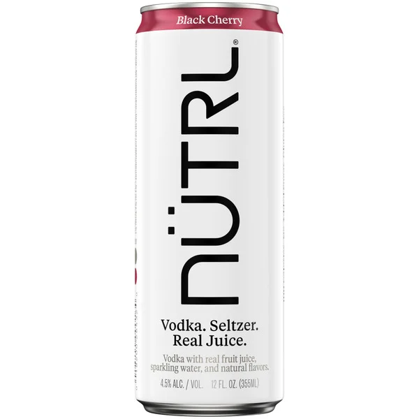 NUTRL Vodka Seltzer Black Cherry 12 Fl Oz Single Can