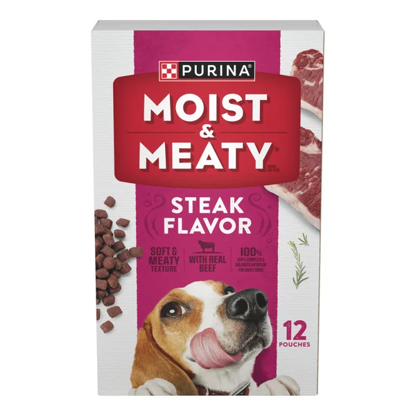 Purina Moist & Meaty Steak Flavor Soft Dog Food