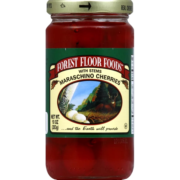 Forest Floor Foods Cherries, Maraschino, with Stems