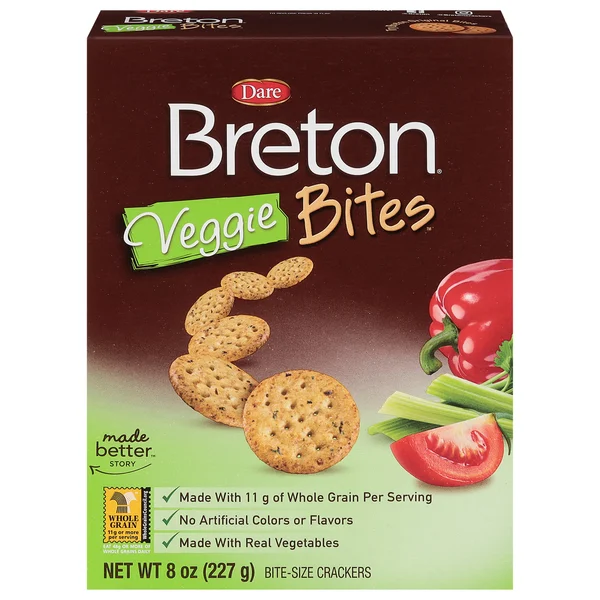 Dare Breton Veggie Bites Bite Sized Crackers