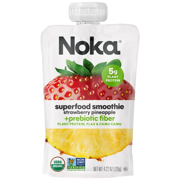 NOKA Organic Superfood Smoothie, Strawberry Pineapple