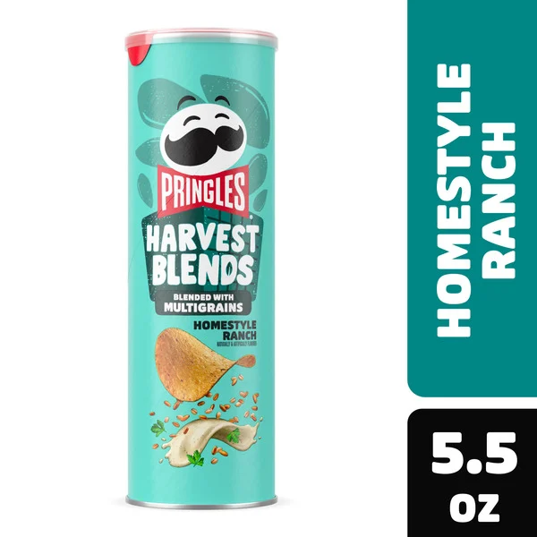 Pringles Harvest Blends Potato Crisps Chips Homestyle Ranch, Lunch Snacks, 5.5 oz