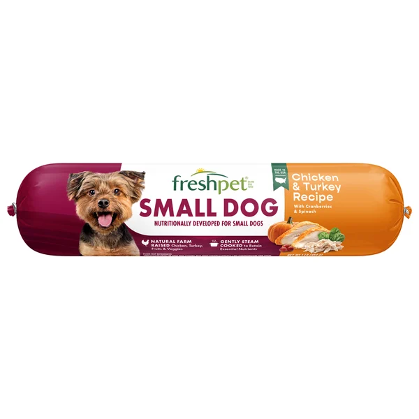 Freshpet Small Dog Fresh Chicken & Turkey Roll, Healthy & Natural Dog Food