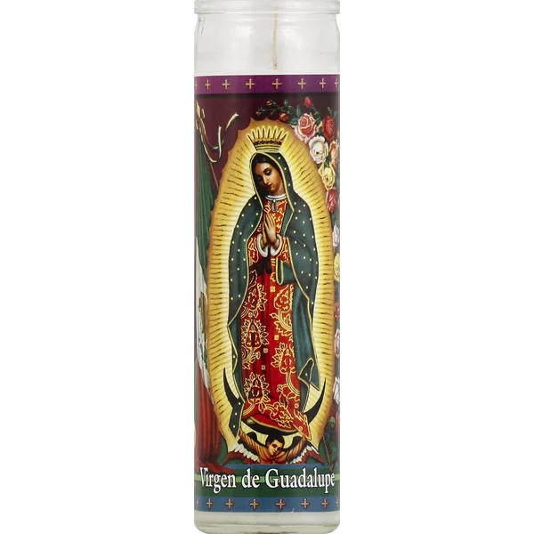St Jude Candle Candle, Virgin de Guadalupe, 8.25 Inch
