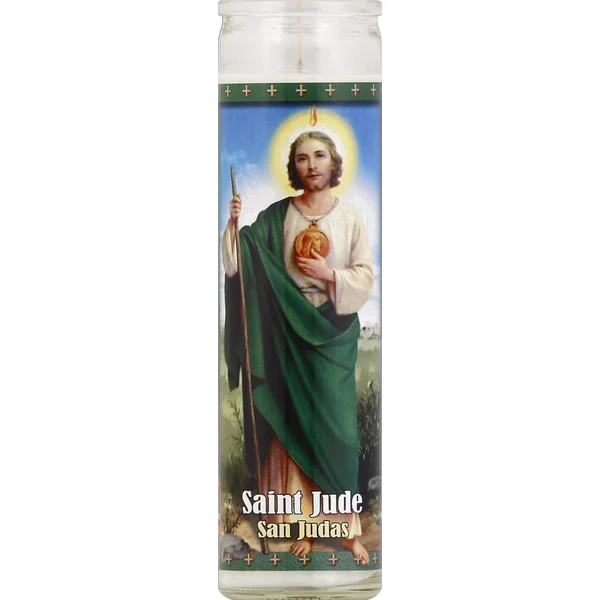 St Jude Candle Candle, Saint Jude, 8 Inch