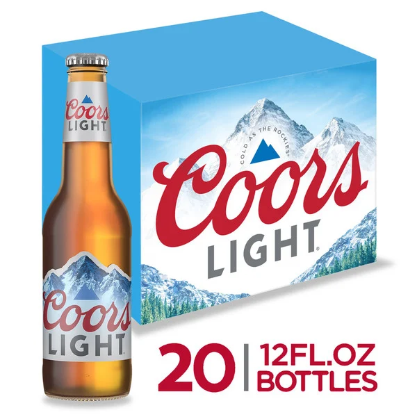 Coors Light American Light Lager Beer, 20-pack, 12-oz beer bottles, 4.2% ABV