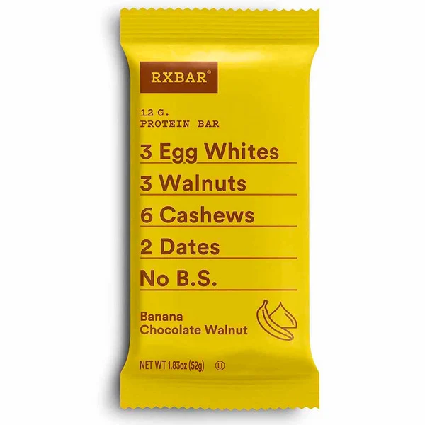 RXBAR Gluten-Free Protein Bar Banana Chocolate Walnut, 12g Protein, 1.83 oz