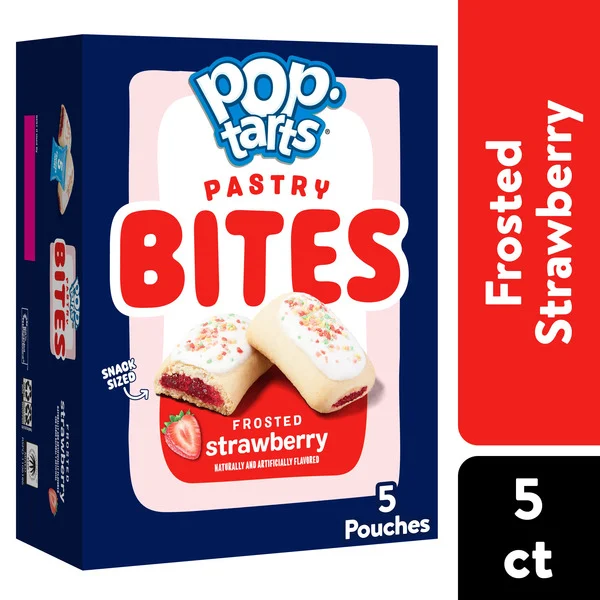 Pop-Tarts Frosted Strawberry Baked Pastry Bites, Kids Snacks