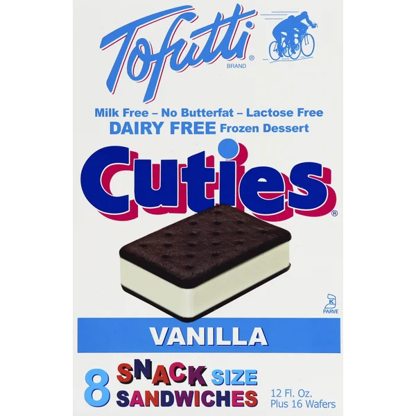 Tofutti Cuties Frozen Dessert, Dairy Free, Snack Size Sandwiches, Vanilla
