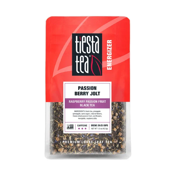 Tiesta Tea Passion Berry Jolt, Raspberry Passion Fruit Black Tea, Loose Leaf