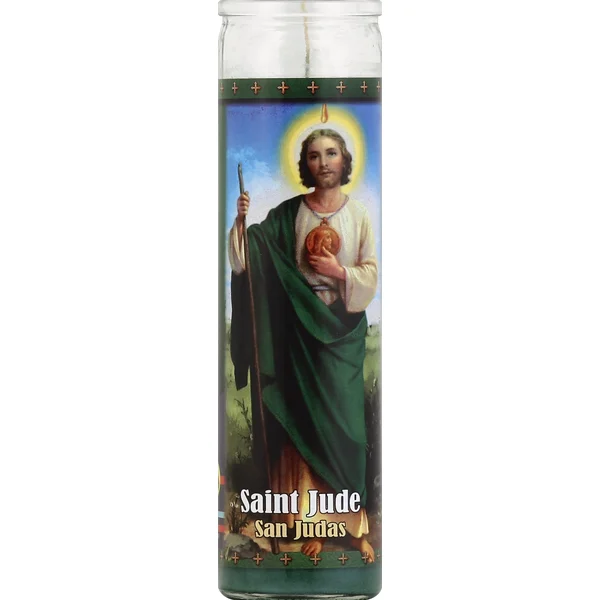 St Jude Candle Candle, Saint Jude, 8.2 Inch