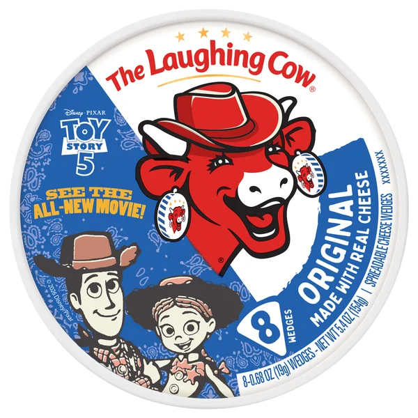 The Laughing Cow Creamy Original Spreadable Cheese Wedges, 5.4 oz Box (8 Count)