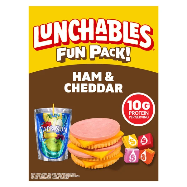 Lunchables Ham & Cheddar with Capri Sun Pacific Cooler & Starburst Fruit Chews Fun Pack