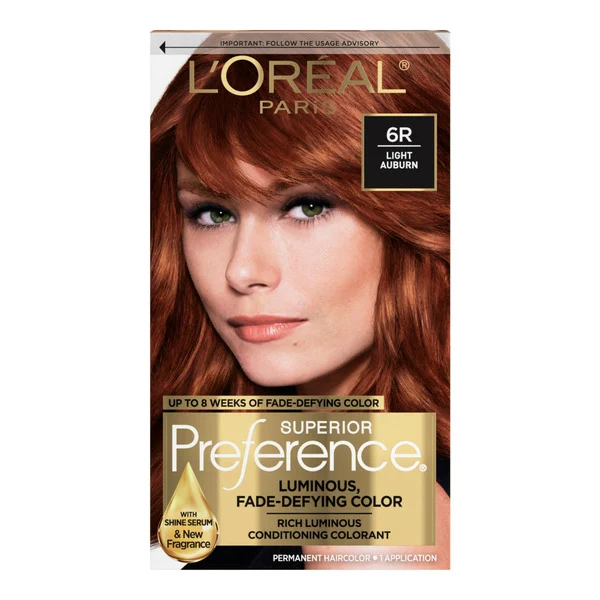 L'Oreal Permanent Hair Color, 6R Light Auburn