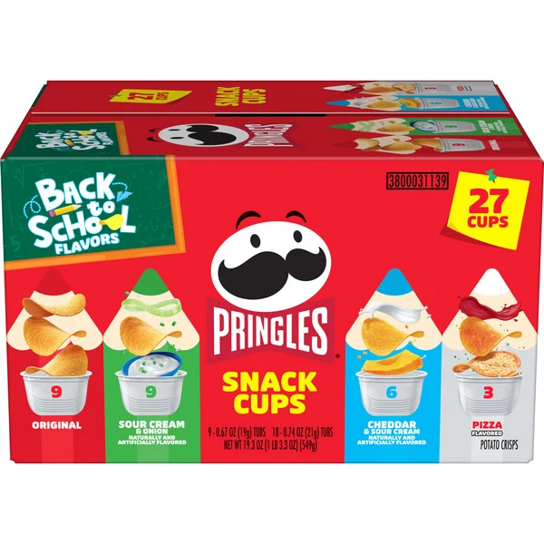 Pringles Variety Pack Potato Crisps Chips, Back to School, Snack Stacks