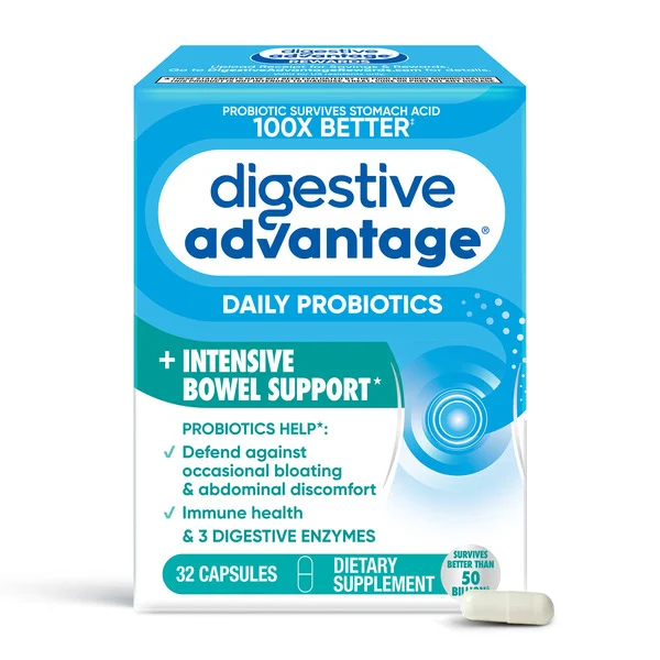 DIGESTIVE ADVANTAGE® Digestive Advantage Intensive Bowel Support - Probiotic that defends against gas & bloating, 32 Capsules
