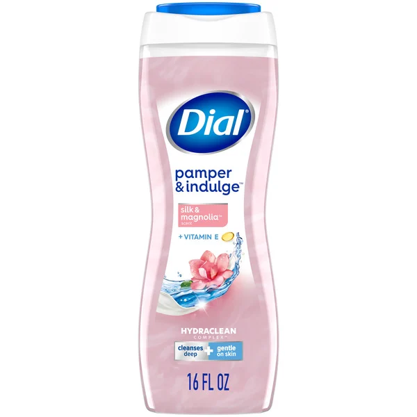 Dial Pamper & Indulge Body Wash, Silk & Magnolia, Gentle on All Skin Types, 16 fl oz
