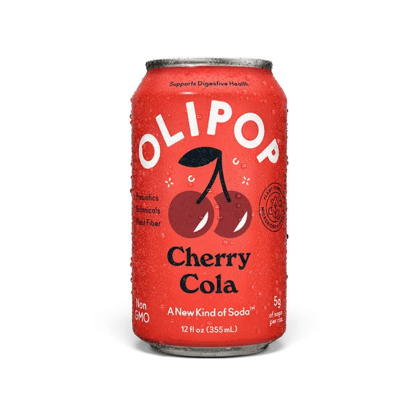 OLIPOP Prebiotic Soda, Cherry Cola