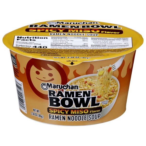 Maruchan Ramen Noodle Soup, Spicy Miso, 3.38 oz