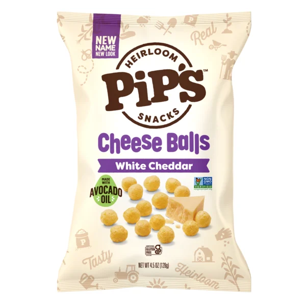 Pip's Heirloom Snacks White Cheddar Cheese Balls