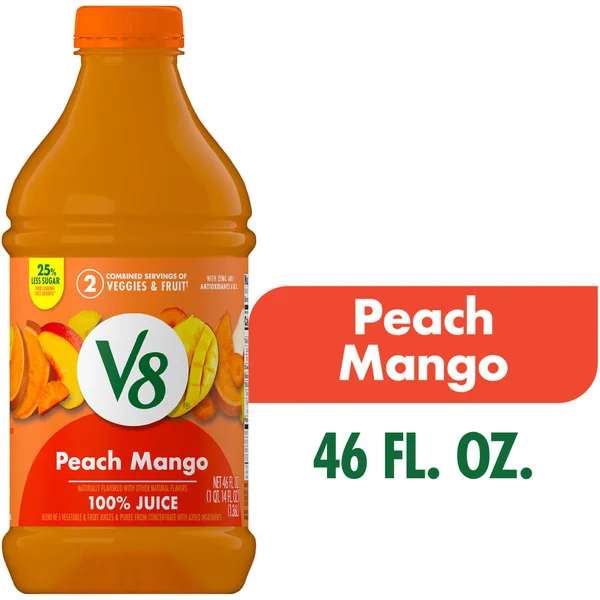 V8 Peach Mango 100% Fruit and Vegetable Juice