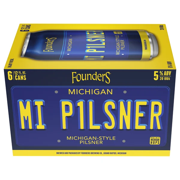 Founders Brewing Beer, Pilsner, Michigan-Style