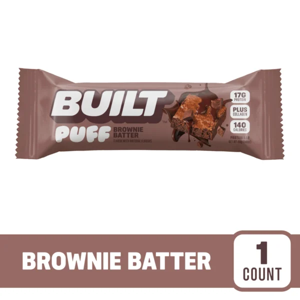 BUILT Collagen Protein Bar, Brownie Batter Puff