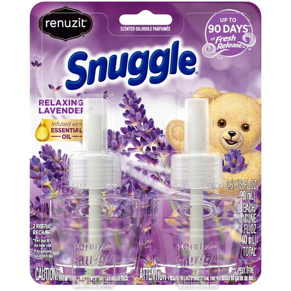 Renuzit Scented Oil Refill for Plug In Air Fresheners, Relaxing Lavender