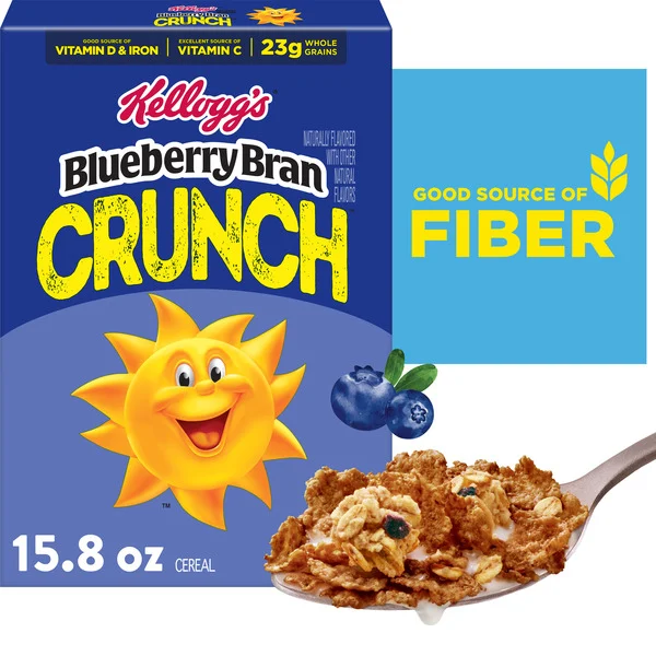 Kellogg's Blueberry Bran Crunch Blueberry Bran Crunch Breakfast Cereal