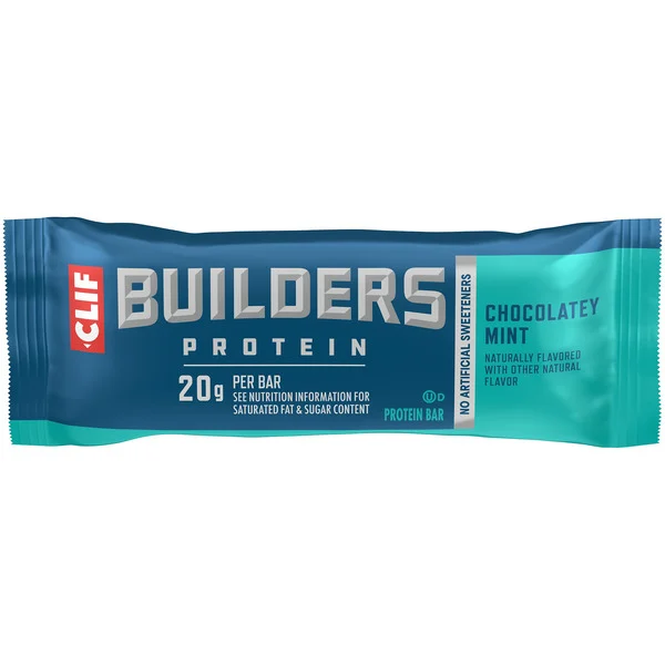 CLIF Builders Chocolatey Mint Plant Based Protein Bar, Gluten Free 2.4 oz