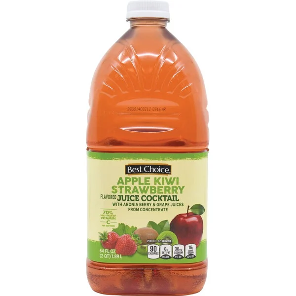 Best Choice Apple Kiwi Strawberry Flavored Juice Cocktail, 20% Juice